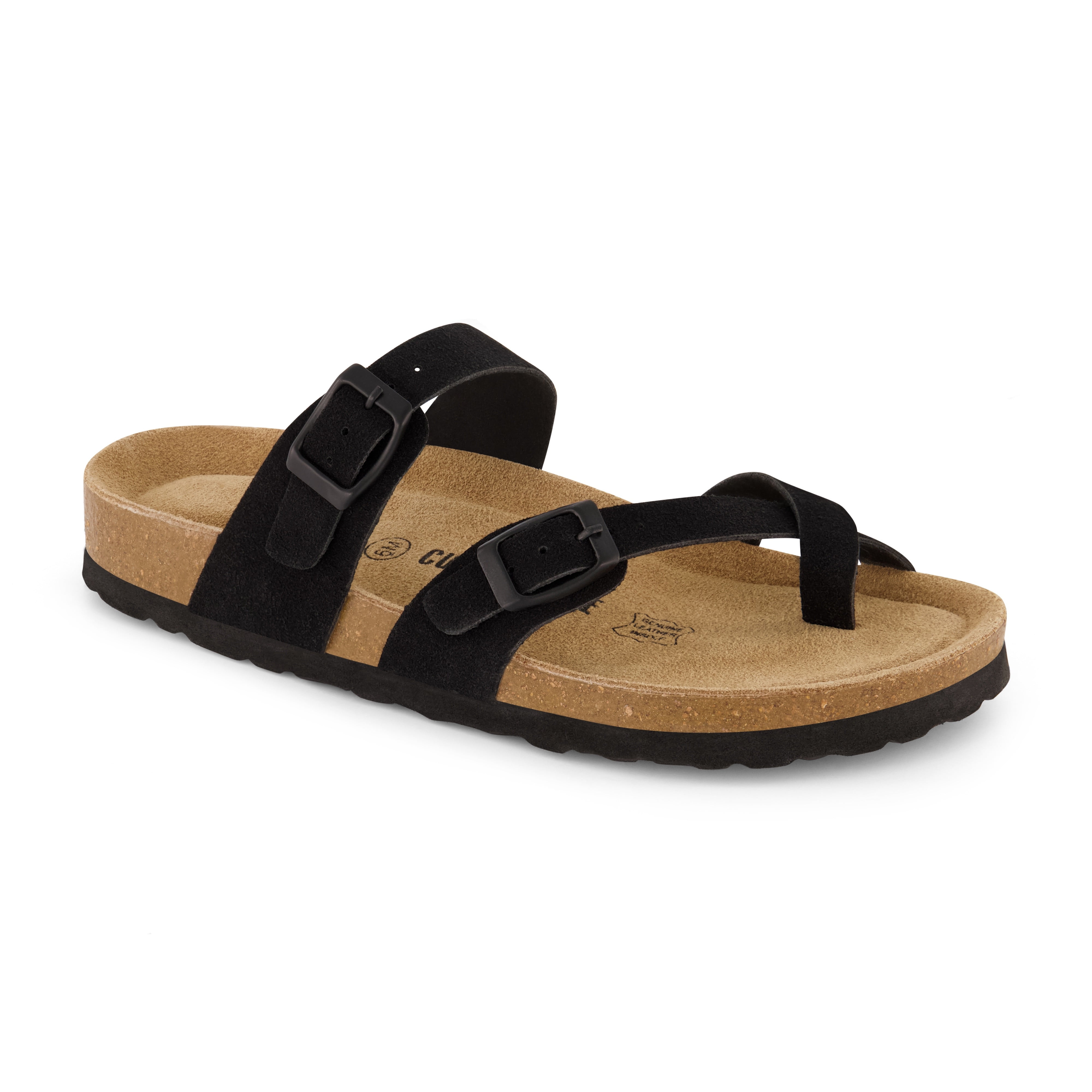 Comfort Women's Cushionaire Luna Cork footbed Sandal with 
