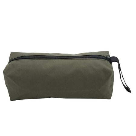 

Durable Multifunctional Tool Bag with Zipper Pouch 600D Polyester Water Dust Proof for Pliers Screws and Repair Hardware (Deep Green 301010cm)
