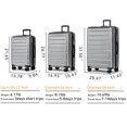 thumbnail image 6 of 3 Piece Hardside Carry On Luggage Sets TSA Lock Spinner Wheels 22"26"30" Suitcase with Cup Holder, 6 of 9