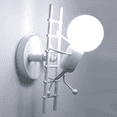 thumbnail image 4 of Lampe Murale Humanoïde Intérieure E27 Style Industriel Moderne Simple 220v Ampoule Non Incluse (Blanc), 4 of 5