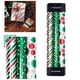 thumbnail image 1 of Rollo grande de papel de regalo navideño | 118 pulgadas de largo | 80 g/m² de grosor | Juego de 3 rollos | Acabado brillante y elegante | Resistente al desgarro | Material reciclable, 1 of 5