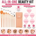 thumbnail image 6 of 14PCS Makeup Brush and Powder Puff Set, 9PCS Professional Makeup Brushes with Travel Case and 5PCS Triangle Powder Puffs for Foundation, Blush, Concealer and Setting Powder, 6 of 7