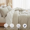 thumbnail image 2 of Duvet Cover Set King Size, No Snagging Ultra Soft Luxury Textured Breathable Comforter Cover for All Season 3pcs, 2 of 3