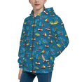 thumbnail image 2 of Rocae Transportations with Buildings for Zip Up Hoodies for Teen Sweatshirt with Hood-Small, 2 of 6