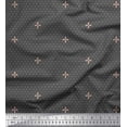 thumbnail image 1 of Soimoi Gray Poly Georgette Fabric Artistic Floral Print Fabric by the Yard 42 Inch Wide, 1 of 3
