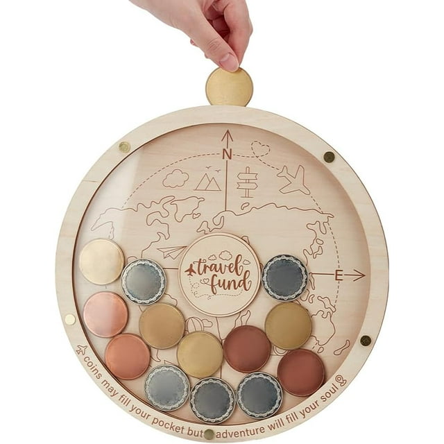 Soporte para monedas de 28 cm (11 pulgadas), caja de madera personalizada para monedas, expositor de pared, soporte para monedas de desafío, caja de recuerdos