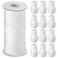thumbnail image 1 of 109.36 Yards Roman Blind Cord Raided Lift Shade Cord and 12 Pieces Wood Blind Pull Cord Knobs for DIY Roman Blind, 1 of 5