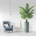 thumbnail image 3 of PixonSign Areca Palm Tree 66” Artificial Tree in Geometric Pattern Plastic Planter, 3 of 5