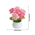 thumbnail image 3 of AYktou Crochet Flowers Potted Plants Home Ornament Potted Crochet Woven Flowers, 3 of 7