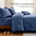 thumbnail image 2 of Lipa Queen Comforter Set,7-Piece Bed in a Bag,All Season Bedding Set,Comforter,Flat Sheet,Fitted Sheet,Pillowcases and Shams,Dusty Blue, 2 of 9