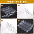 thumbnail image 4 of AIHSUMC 2 Pcs Perfume Organizer Stand, 3 Tier Acrylic Display Risers with Decorative Secure Fences, Tool-free Assembly, Clear Acrylic Shelf Risers for Cologne Cosmetic Dessert Cupcake for Countertop, 4 of 7