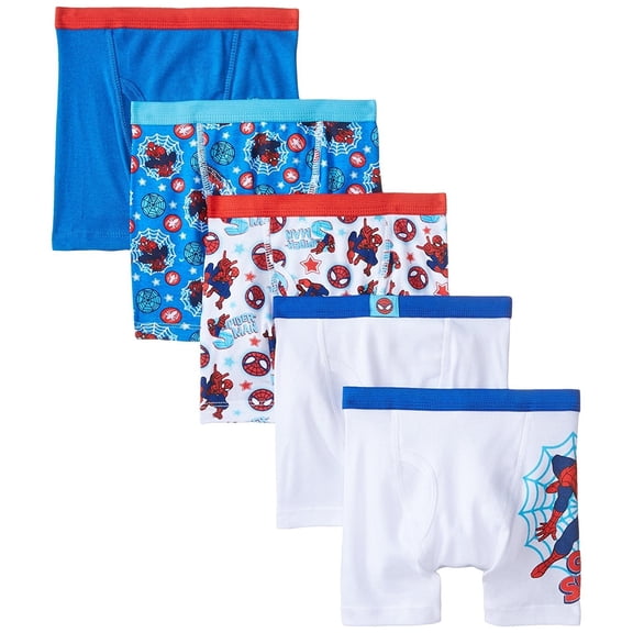 Spiderman Boys' Boxer Briefs, 5 Pack