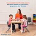 thumbnail image 3 of ECR4Kids Plastic School Stackable Chair, 12in, Classroom Furniture, Grey, 4-Pack, 3 of 9