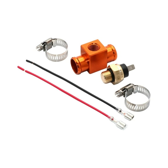 funtasica Fan Thermostat Temperature Switch Multifunction Easy to Install Portable for 125-450cc Motorcycle for Auto Repair Parts Orange