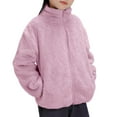thumbnail image 3 of Kids Jacket Long Sleeve Full-Zip Jacket Winter Jacket Girls Sweatshirts Size 6-7 Years, 3 of 5