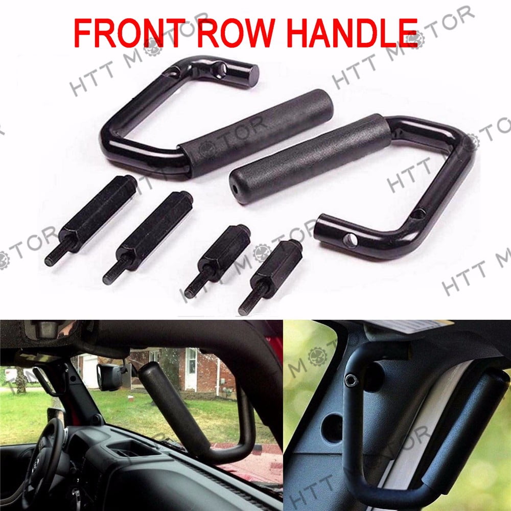 HTTMT 2x Front Grab Bar Steel Grab Handles for 0717 Jeep Wrangler JK