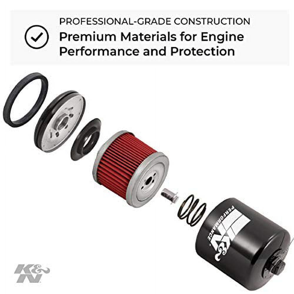 K&N Performance Powersports Oil Filter: Premium Engine Protection, Higher Oil Flow Rates, Compatible with All Oils, Optimized for Synthetic Oils, KN-157