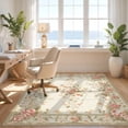 thumbnail image 3 of Design&I 6'x9' Ultra Soft Area Rug, Vibrant Vintage Botanical Medallions Trailing Vine Border Plant None Fluffy Washable Non Shedding for Guest Room Bedroom Living Room, 3 of 7