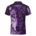 thumbnail image 5 of Purple Wolf Men Zipper T-shirt Summer Casual Short Sleeve T-shirt Top, 5 of 7