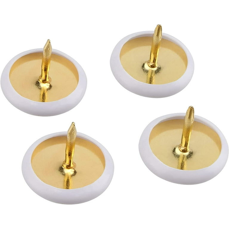 100pcs Round Clear Push Pins - Gold Thumb Tacks Decorative Push Pins Cute Round Ball Thumb Tacks,Reusable Shadow Box Pin for Cork Board Wall