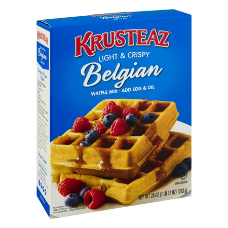 (6 Pack) Krusteaz Light & Crispy Belgian Supreme Waffle Mix, 28oz