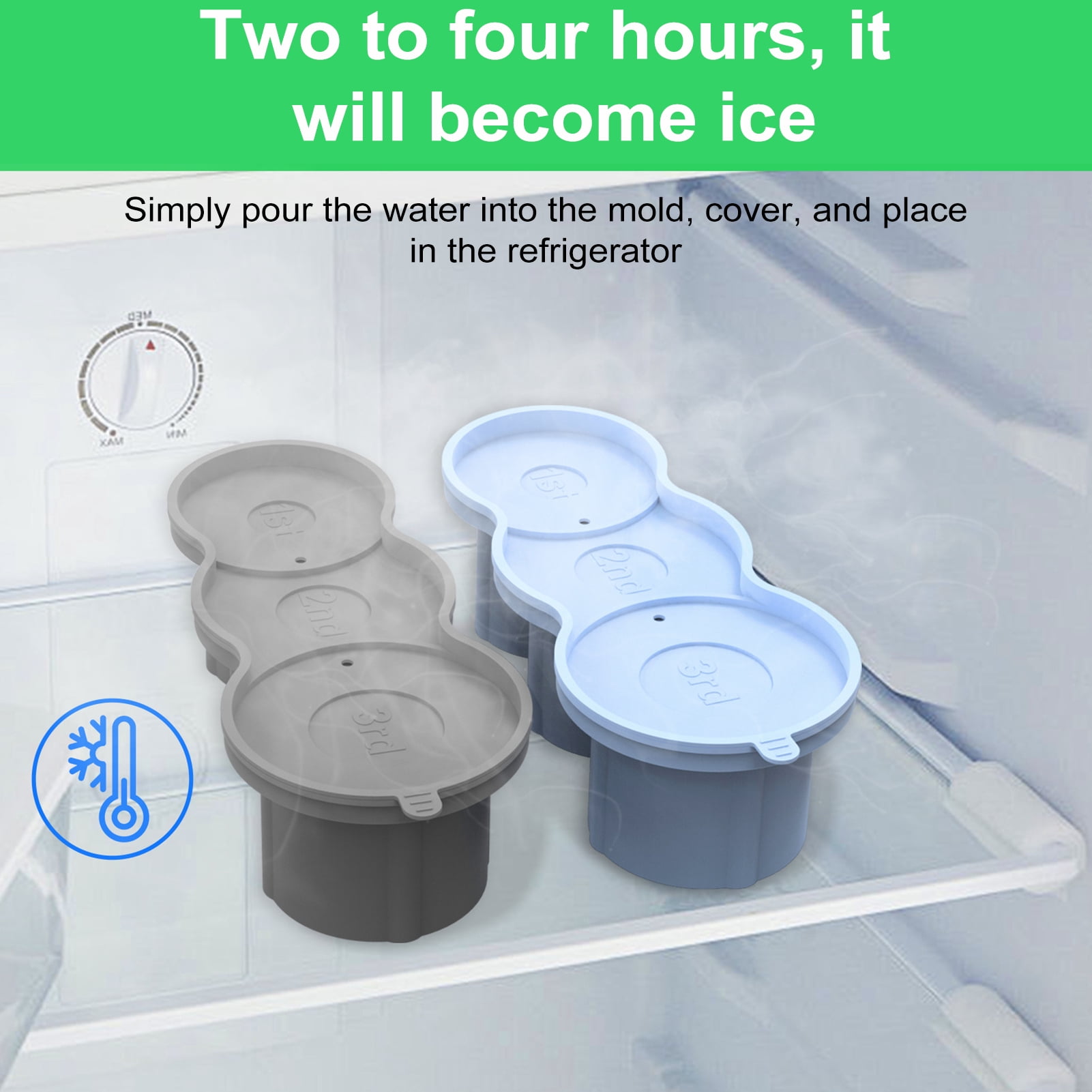 HomeLife Silicone Ice Mold Cylinder Ice Cube Tray for 20-40oz Tumbler Cup with Lid Hollow Shape Stackable Easy Release Juice Whiskey Cocktail Ice Cubes Maker Summer Gifts