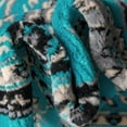 thumbnail image 3 of Unique Loom Sialk Hill Collection Area Rug - Washington (7' 10" Square Turquoise/Black), 3 of 7