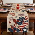 thumbnail image 5 of Independence Day Tablecloth, 4th of July American Memorial Day Patriotic Table Runner Dining Table Decor for Home Kitchen (33x183cm/12.99x72.05), 5 of 6