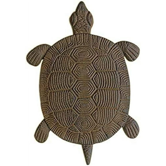 Comfy Hour Antique and Vintage Ocean Collection Cast Iron Garden Stepping Stone - Turtle, Color Brown