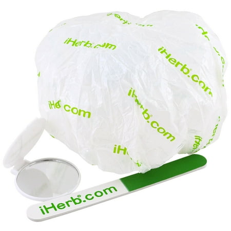 Promotional Four - iHerb Goods, Promotional Shower Cap, Mirror & Nail File Pieces(pack of 4)