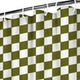 thumbnail image 3 of Olive Green and White Checkerboard Pattern Shower Curtain 36"x72" ,Bathroom Decorative Shower Curtains Set with 12 Hooks,Modern Waterproof Washable Shower Curtain, 3 of 6