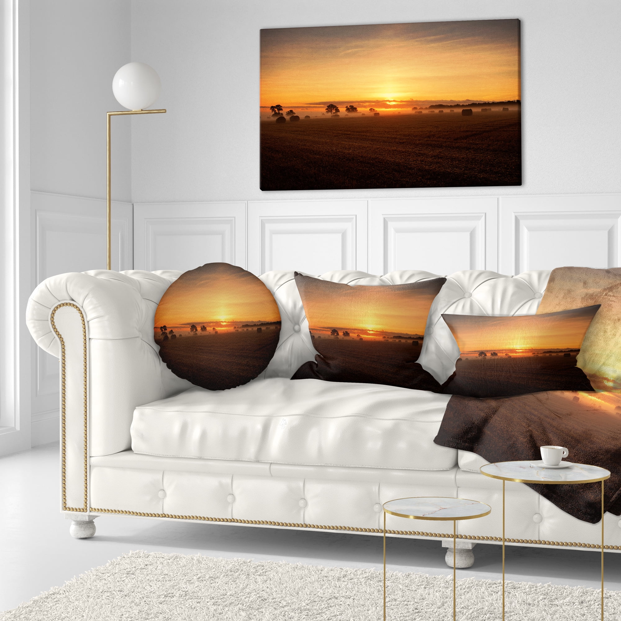 Designart 12" x 20" Multi-color Polyester Throw Pillow