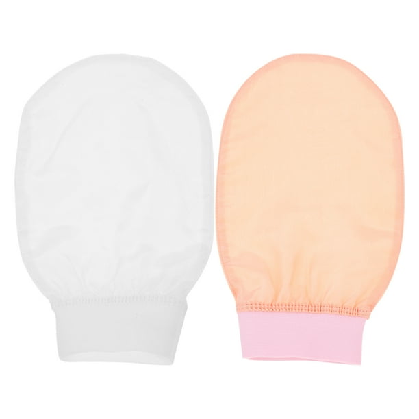 2 guantes exfoliantes coreanos, guantes de baño, toallita asiática, toallas exfoliantes, frotador de espalda para mujeres y hombres, lavado de ducha, exfoliante