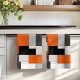 thumbnail image 7 of Burnt Orange Black Kitchen Towels Set of 4, Modern Abstract Geometric Absorbent Dish Towels for Kitchen, Microfiber Hand Towel, Quick Drying Tea Towel for Cleaning Decorative Dishcloths, 7 of 7