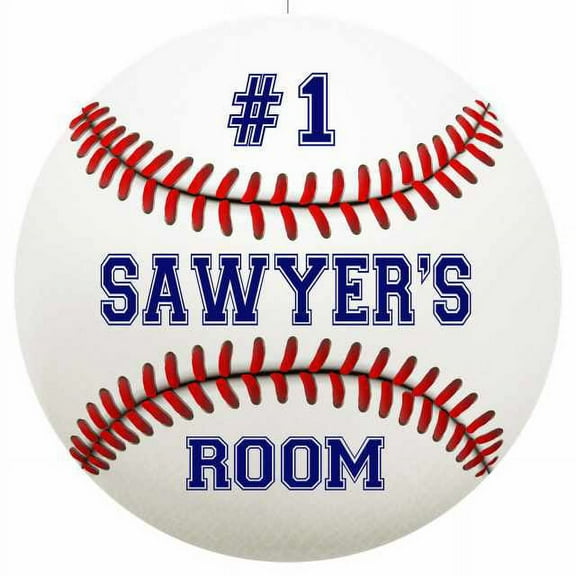 SAWYER'S Bedroom 14" Round Metal Sign Boys Room Wall Decor Gift 100140030248