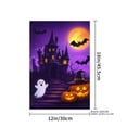 thumbnail image 4 of JOOCAR Halloween Haunted House Ghost Pumpkin Linen Garden Flag for Fall Autumn Home Outdoor Garden Yard Door Decor 12x18 inch, 4 of 5
