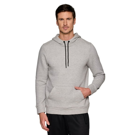 RBX Active Men's Lightweight Ottoman Rib Cotton Blend Hoodie Sweatshirt