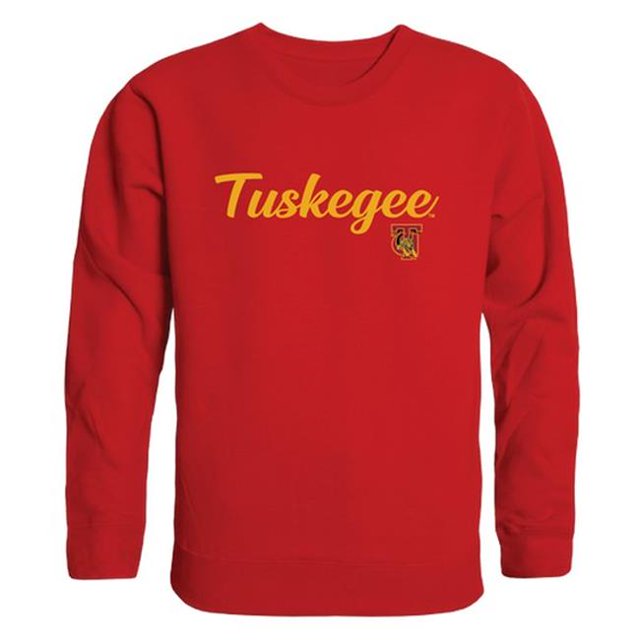 W Republic 556-240-RED-01 Tuskegee University Mens Script Crewneck T-Shirt, Red - Small