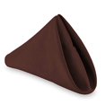 thumbnail image 2 of Lann's Linens - 12 Dozen 20" Oversized Cloth Dinner Table Napkins - Machine Washable Restaurant/Wedding/Hotel Polyester Fabric - Chocolate Brown, 2 of 4