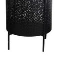thumbnail image 3 of Saltoro Sherpi Metal Planters with Floral Hexagon Cut Out Design, Set of 3, Black, 3 of 5