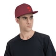 thumbnail image 6 of ZICANCN Valentine Romance Red Hearts Baseball Caps, Trucker Hats for Men And Women, Adjustable Breathable Flat Caps, Dark Red, 6 of 8