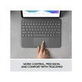 thumbnail image 4 of Logitech Combo Touch iPad Pro 11-inch (1st, 2nd, 3rd, 4th gen - 2018, 2020, 2021, 2022) Keyboard Case - Detachable Backlit Keyboard, Click-Anywhere Trackpad - Oxford Gray; USA Layout, 4 of 20