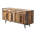thumbnail image 4 of NovaSolo Nordic Boat Wood Buffet with 5 Doors, 3 Drawers, 6 Interior Storage Compartments - Natural, 4 of 6