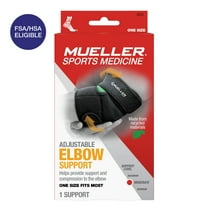 Mueller Green Adjustable Elbow Support, OSFM, Black