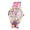 Pink, variant on Fashion Floral Silicone Watch for Women - Quartz Movement with Alloy Case, Comfortable Strap for Teens & Students