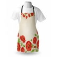 thumbnail image 3 of Floral Apron Illustration of a Card with Poppy Flowers Floral Arrangement Pattern Artwork, Unisex Kitchen Bib Apron with Adjustable Neck for Cooking Baking Gardening, Red and Beige, by Ambesonne, 3 of 3