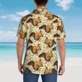 thumbnail image 6 of Fotbe Retro Squirrel Hawaiian Shirt for Men Unisex Summer Beach Casual Short Sleeve Cotton Linen Button Down Shirts-Large, 6 of 9