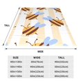thumbnail image 3 of Honeii A Bee Print Fleece Blanket - Throw Blanket for Bed, Sofa, Couch, Camping, and Travel , Microplush Ultra Soft Warm Blanket-60"x50", 3 of 7