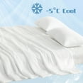 thumbnail image 4 of Flxxie Double-Sided Cooling Toddler Comforter, Lightweight and Breathable Cooling Throw Blanket, Q-Max 0.45, 50 x 60 inches, White, 4 of 5