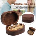 thumbnail image 4 of Zshan Ring, Wooden Box for Wedding Rings, Wooden Engagement Ring Box, Walnut Wood Wedding Ring Box, Engagement Ring Box for Proposal, Engagement, Wedding, Valentine's Day, 4 of 5